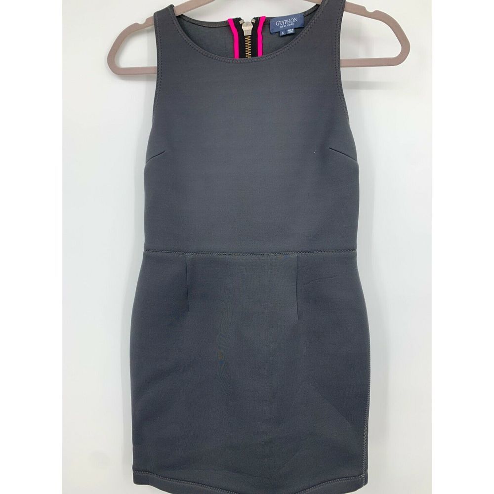 Gryphon Womens Small Scuba Dress Grunge Gothic Biker Stretch Fitted Party